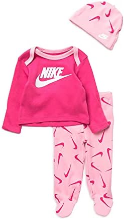 Nike Bebek Kız Uzun Kollu T-Shirt, Pantolon ve Bere Şapka 3 Parça Set