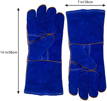 XİONGGG Yüksek Sıcaklık kaynak eldivenleri ısıya dayanıklı yangına dayanıklı Eldivenler, Kaynakçı için Deri koruma eldivenleri,