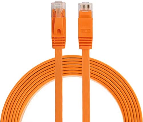 XİAOMİN 2 m CAT6 Ultra-İnce Düz Ethernet Ağ LAN Kablosu, Yama Kurşun RJ45 Dayanıklı (Renk: Turuncu)