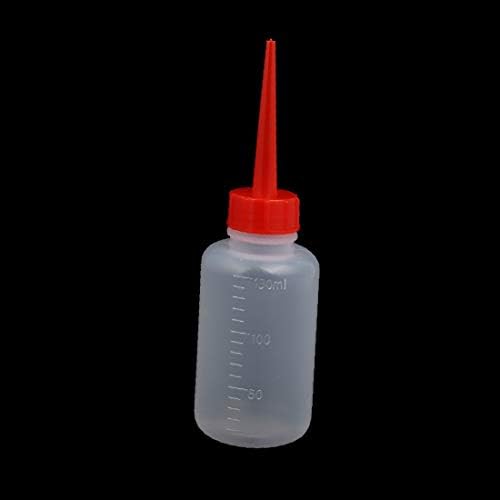 X-DREE 150ml LDPE Plastik Kırmızı Sıkma Ağzı Sanayi Etiketi Yağ Sıvı Tutkal Şişesi (Botella plástica líquida del pegamento del