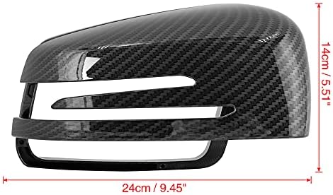X AUTOHAUX Çifti Yeni Dış Dikiz Aynası Konut Kapı Kanat Ayna Kapağı Kap Karbon Fiber Desen Mercedes Benz a B C E GLA Sınıf W204
