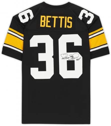 Jerome Bettis Pittsburgh Steelers İmzalı Mitchell & Ness HOF 15 Yazılı Siyah Otantik Forma-İmzalı NFL Formaları