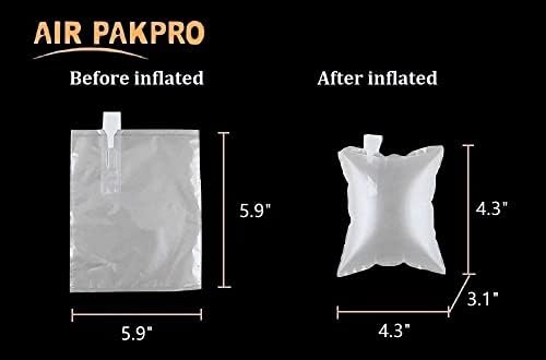 (100 Paket + Ücretsiz El Pompası )HAVA PAKPRO 5.9 ×5.9 Şeffaf Plastik Şişme Hava Ambalaj Torbaları Hava Yastıkları Hava Yastıkları