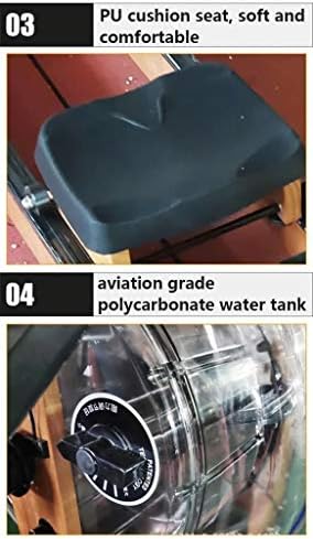 AYAK Su Kürek Makinesi Meşe Ahşap Kürekçi Ev Kullanımı için LCD monitör ile Kapalı Kardiyo Makinesi Gücü Eğitim Egzersiz Ekipmanları