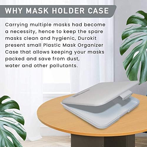 Durokit Plastik Maske Düzenleyici Kılıfı-Hafif, Tekrar Kullanılabilir Saklama Kutusu, Su geçirmez, Toz Geçirmez, 4 adede kadar