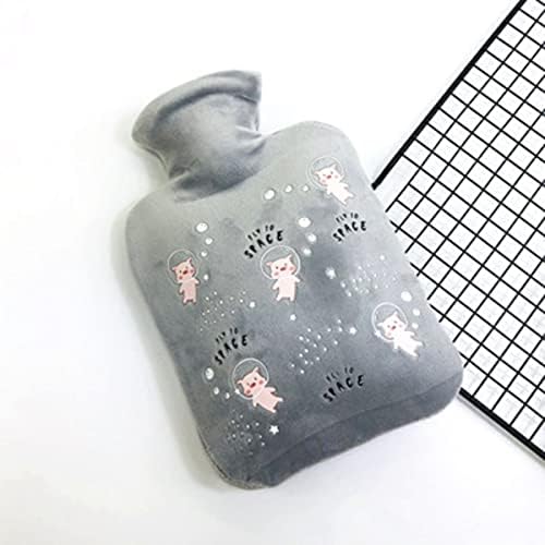 Sevimli kullanımlık ısı koruma taşınabilir peluş güvenli el ısıtıcı ısı torbası su enjeksiyon çantası sıcak su şişesi (Kahverengi)