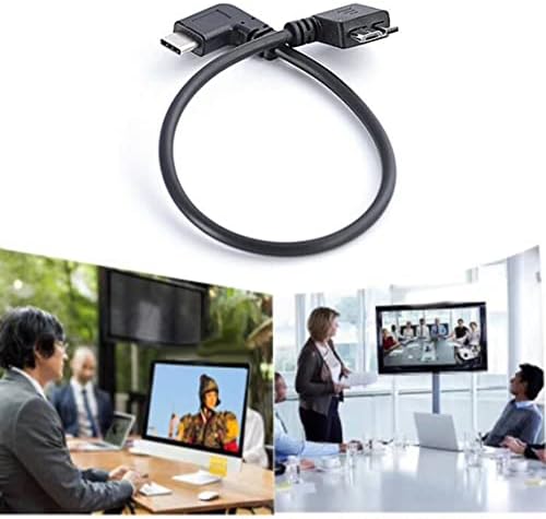 Açı USB 3.1 Tip-C USB 3.0 Mikro B Kablo Konektörü Veri Kablosu 90 Derece