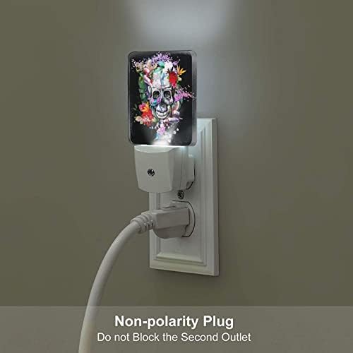 Çiçek Kafatası Led Gece Lambası, Plug - in Süper Akıllı Otomatik Alacakaranlıktan Şafağa Sensör, Enerji Verimli Kompakt Gece