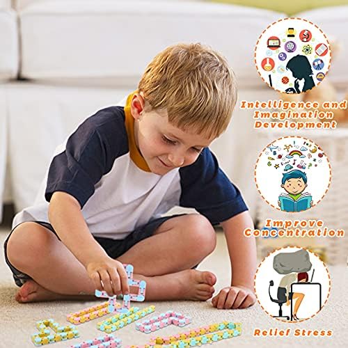 6 Paket 24 Linkler Tuhaf Tracks Tıklayın Kıpır Kıpır Oyuncaklar Çocuklar için Duyusal parmak oyuncakları Yılan Bulmacalar Stres
