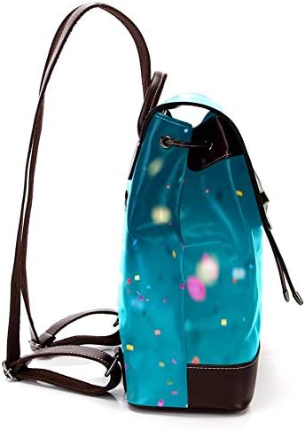 Deri sırt çantası kadınlar için açık mavi desen bayanlar omuz çantası seyahat rahat sırt çantası