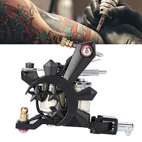 Dövme Bobin Makineli Tüfek, El Yapımı Dövme Liner Makineleri 10 Sarar Profesyonel Alaşım Dövme Makinesi Bakır Bobinler Dövme
