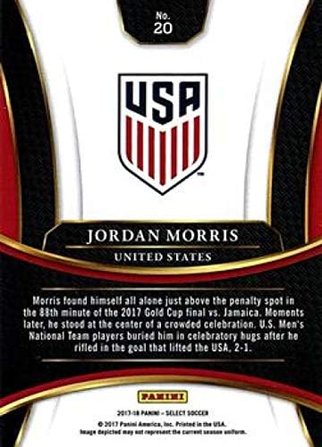 2017-18 Select Soccer 20 Jordan Morris Amerika Birleşik Devletleri Terrace Resmi Futbol Ticaret Kartı Panini America'dan Milli