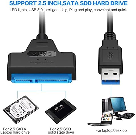 Konnektörler 3 - USB Adaptörü 2,5 İnç Ssd HDD Sabit Sürücü USB Sata Kablosu Bilgisayar Kabloları Konnektörler USB Sata Adaptör