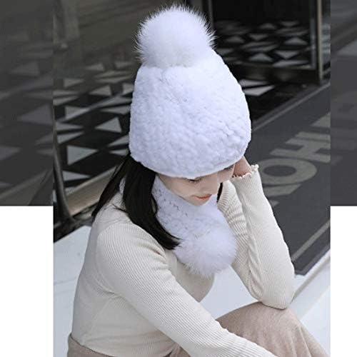 JJSPP Şapka Kadın Örme Şapka Kapüşonlu Eşarp Kış Şapka için Kadın Kap Sıcak Şapka ile Boyun Atkılar