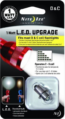 Nite Ize LRB-07-PR1W 1-watt LED Ampul Yükseltme/Değiştirme için En C / D-Pil Fenerleri