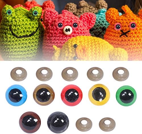 Güvenlik Gözler, Kukla Oyuncak Gözler Peluş Oyuncaklar için 7 Renk DIY Zanaat Malzemeleri (20MM)