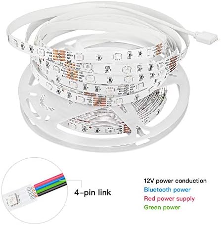LED Şerit ışık, 32.8 ft 10M SMD 5050 300 LED Şerit Esnek ışık, TV Arka Aydınlatması için Beyaz Karışık Renkli Bantlı RGB, Yatak