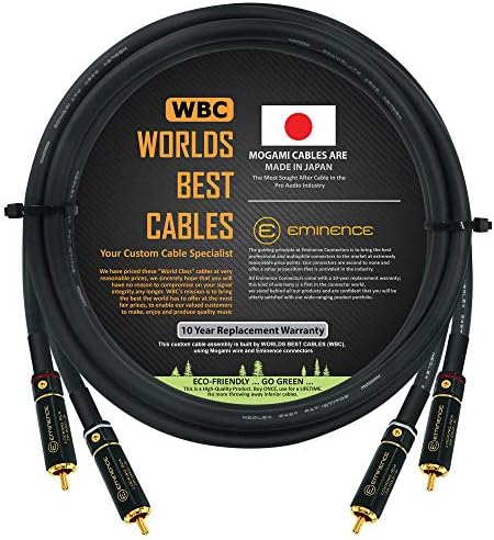 5 Ayak-Dünyanın en iyi kabloları Tarafından özel olarak üretilen Audiophile Yüksek Çözünürlüklü Ses Bağlantı Kablosu Çifti-Mogami