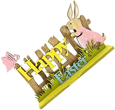 Mutlu Paskalya Masa Ahşap Burcu Bunny Paskalya Masa Dekor için Bahar Paskalya Dekor