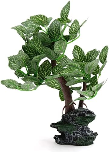 EuısdanAA Yeşil Plastik Gerçekçi Bitki Dekoratif Süs Akvaryum Balık Betta Ev Dekor (Planta realista de plástico verde Adorno