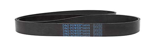 D & D PowerDrive 210J4 Poli V Kayış, 0,37 Genişlik, Kauçuk