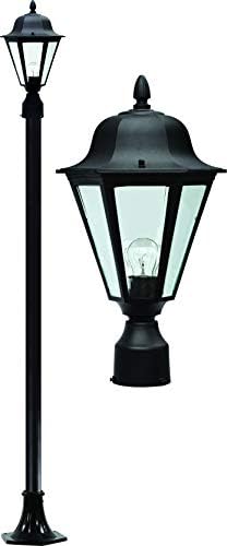 Dabmar Aydınlatma GM1301-LED16-B Daniella Post Işık Fikstürü Şeffaf Camlı 16 watt 85-265 V LED Lamp44; Siyah44; Bronze44; Beyaz