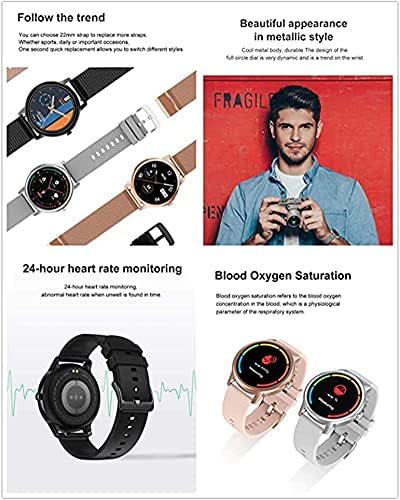 MXCHEN DT56 Yuvarlak Yüksek Çözünürlüklü ekran akıllı saat Erkek ve Kadın Bluetooth spor ızci Bilezik Su Geçirmez Moda Bileklik