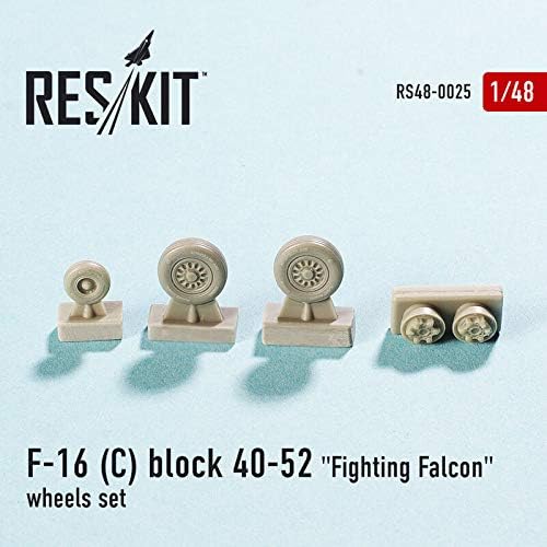 Reskıt RS48-0025 - 1/48 – F-16(C) Blok 40-52 Fighting Falcon için Reçine Tekerlek Seti