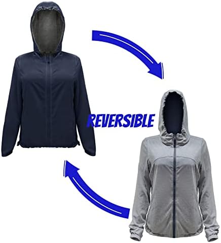 Bayan Egzersiz Ceket Zip Up Hoodie Geri Dönüşümlü Hafif Spor Ceket XS-XXL