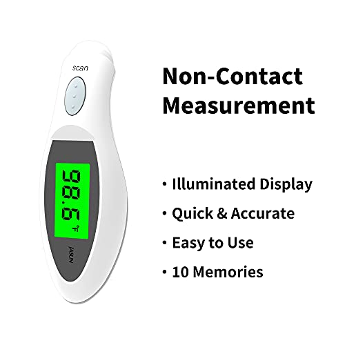 JASUN Fotoselli alın termometresi Yetişkinler ve Çocuklar için Bebek Yenidoğan Dijital Termometre Ateş Temassız Kızılötesi bebek