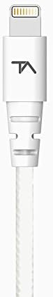 Tech Armor Apple MFi Sertifikalı USB'ye Yıldırım Kablosu A - 2FT Beyaz-Sert Örgülü Ekstra Güçlü Ceket-iPhone ve iPad'i Senkronize