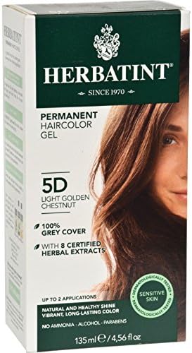 Herbatint Kalıcı Bitkisel Saç Rengi Jeli 5D Açık Altın Kestane-135 ml (4'lü Paket)