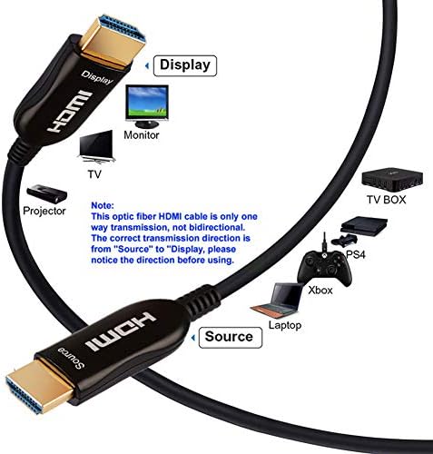 AKT 4 K HDMI 2.0 Kablo 60Hz 18 Gbps Fiber Optik HDMI Kablosu Ultra Yüksek Hızlı HDR eARC HD TV kutusu Projektör PS4 Kablosu HDMI