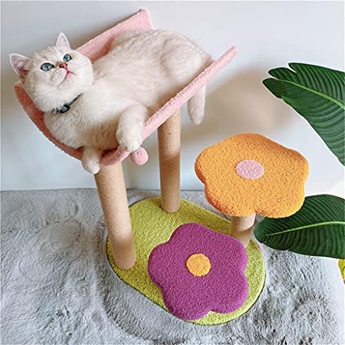 ZHGYD Renkli çiçek kediler tırmanma çerçeve Sisal scratch kurulu Sihirbazı kediler ağacı paw prenses şezlong den büyük kediler