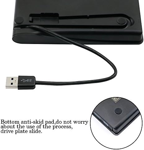 Harici DVD Sürücü USB 3.0 Iletim Ince Taşınabilir Harici DVD CD + / - RW Yazar / Brülör / Rewriter ROM Sürücü için Mükemmel Mac