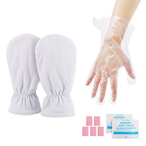 200 pcs parafin banyosu gömlekleri için el ve parafin mumu eldiveni, Segbeauty plastik termal Mitten çanta, ısıtmalı El SPA eldivenler