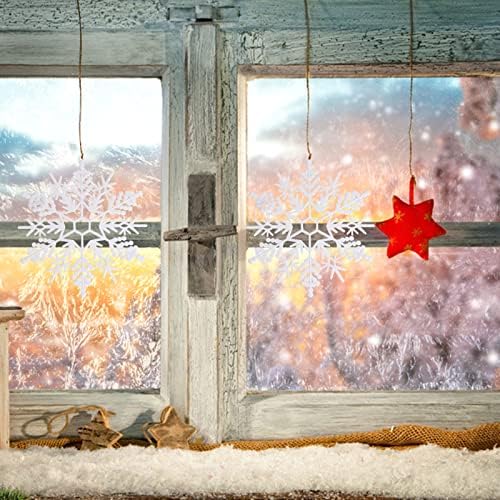 gsnma 6 Parça Büyük Kar Taneleri Beyaz Kar Taneleri 12 inç Noel Dekoratif askı süsleri Pencere Dekor Kış Süslemeleri