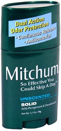Mitchum Terlemeyi Önleyici ve Deodorant, Katı, Kokusuz, 1,7 oz (48 g)