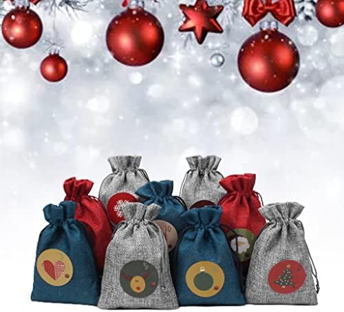 HeroNeo Noel Advent Takvimi şeker çanta seti DIY Dolum hediye keseleri Mevcut Noel Advent Takvim Çantası Çok Amaçlı Dekorasyon