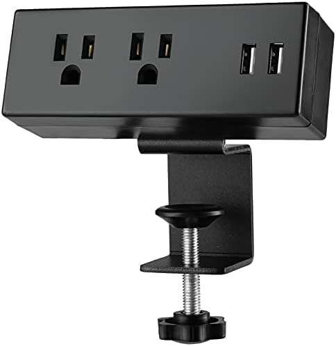 USB Portları ile masa Kelepçe Güç Şeridi Masaüstü Monte Güç Çıkışları Masa Kenar Güç Şarj İstasyonu 6.56 FT Uzatma Güç Kablosu