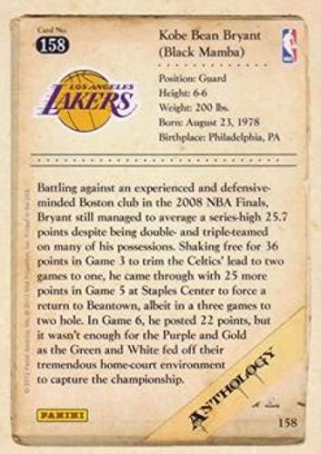 2012-13 Panini Kobe Antolojisi Basketbol 158 Kobe Bryant Los Angeles Lakers Panini Amerika'dan Resmi NBA Ticaret Kartı