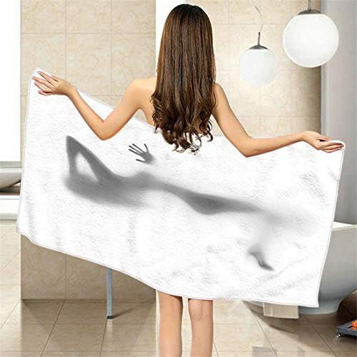 Moslıon Yumuşak banyo havluları Komik Seksi Kadın Çıplak Çıplak Siluet Gölge Rahat Banyo/Plaj / kamp havlusu Kadın Erkek Kız