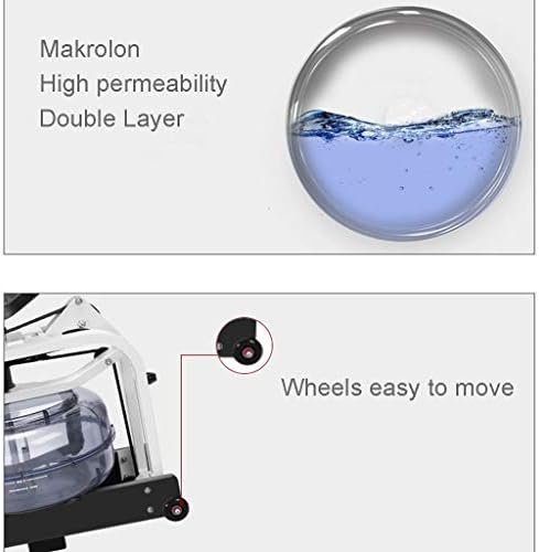 Kürek makinesi Su Trac Planör Kardiyo Fitness Ekipmanları Su Direnci ile LCD ekran 440 LB Ağırlık Kapasitesi için Ev Spor Salonu