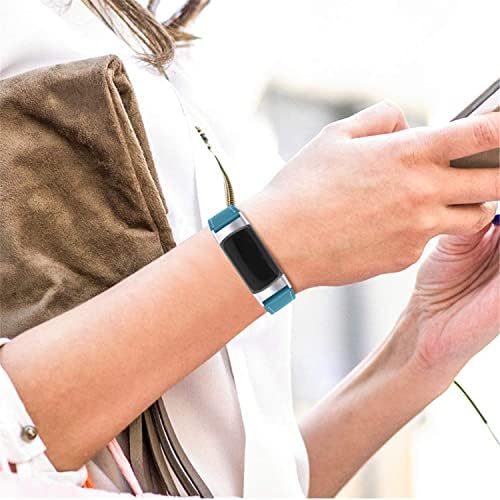 eıEuuk Watch Band Fitbit Şarj 5 Smartwatch Aksesuar ile Uyumlu, Charge5 için yumuşak Hakiki Deri Bileklik Askısı Değiştirme Kadın