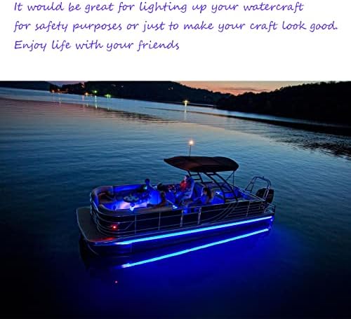 Tekneler için LED şerit ışıkları,12 V açık RGB sualtı halat ışık gerçek IP68 su geçirmez şerit 16.4 ft deniz balık dize esnek