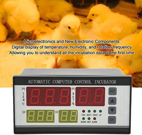 Shanrya Yumurta Sensörü Kontrol İnkübatörü, Yumurta Kontrol İnkübatörü 16x9. 5x8cm Kayıt İnkübasyon Verileri için Sıcaklığı İletmek