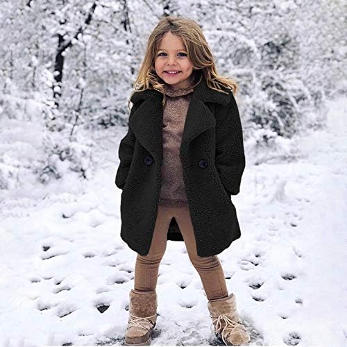 Yürüyor Çocuk Kız Duffle Polar Ceket Kış Sıcak Windproof Kalınlaşmak Parka Kabanlar Peluş Trençkot Palto