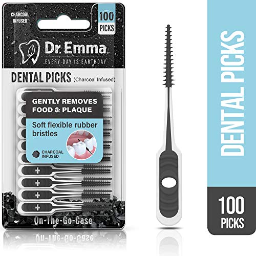 Dr. Emma Yumuşak Kauçuk Diş Fırçası, 100 Adet (1 Paket, Kömür)