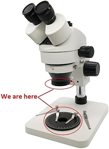 XMSH Mikroskop Aksesuarları Kiti için Yetişkin Stereo Mikroskop Objektif ve Çalışma Sahne Polarize Lens Çalışma Sahne ile 360