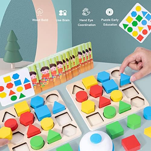 Hozee Geometrik Şekil Yapboz Oyuncak, Geometrik İstifleme Oyuncaklar Çocuklar için İnteraktif Mantıksal Düşünme